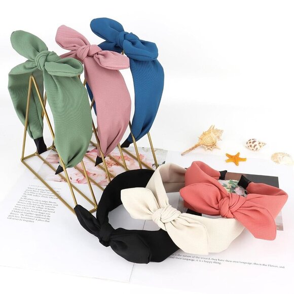 Wide Knotted Bow Headband for Women Girls Hair Accessories Bunny Ears